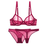 Mesh See Through Bras And Panty Sets - Okay Trendy